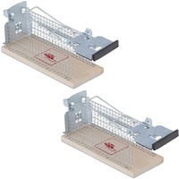 Relaxdays Lebendfalle für Mäuse, 2er Set, tierfreundliche Nagetierfalle, HBT: