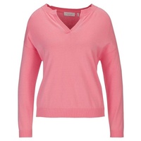 RICH & ROYAL V-Ausschnitt-Pullover V-Neck With Placket in pink