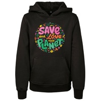 Mister Tee Save And Love Kapuzenpullover Black 110-116 cm