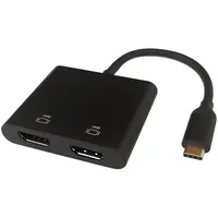 Deltaco USB-C til 2 x HDMI 4K/60Hz HUB 0.1m