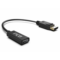 Inca Adapter 20cm Displayport-Stecker, HDMI-Buchse Schwarz