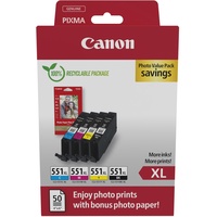 Canon CLI-551XL BK/C/M/Y Photo Value Pack