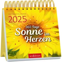 ArsEdition Mini-Wochenkalender 365 Tage Sonne im Herzen 2025: