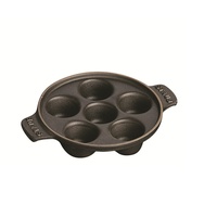 Staub Schneckenpfanne, Pfanne mit 6 Mulden, 14 cm,