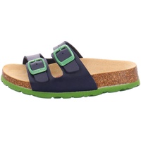 Superfit Jungen FUSSBETTPANTOFFEL Hausschuhe, BLAU/GRÜN 8210