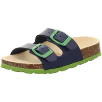 Superfit Jungen FUSSBETTPANTOFFEL Hausschuhe, BLAU/GRÜN 8210