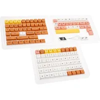 Ducky Keycap Set Dye Sublimation, Kunststoff (PBT), MDA-Profil, weiß/gelb/rosa/orange,