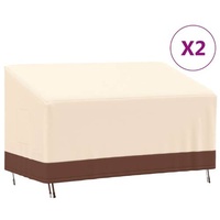 VidaXL Abdeckungen für 3-Sitzer-Bank 2 Stk. 159x84x56/81cm 600D Oxford