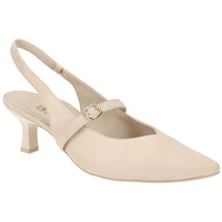 Paul Green Peeptoes & Slingpumps 6078-015, Rauleder, Beige, Damen