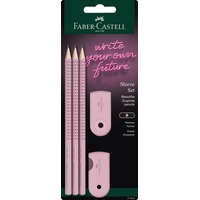 Faber-Castell GRIP 2001 Bleistift-Set B rose shadows, 1 Set