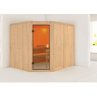 KARIBU Sauna »"Homa " mit bronzierter Tür naturbelassen«, mit