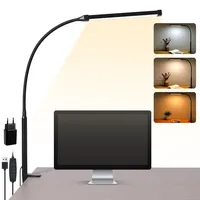 Libora Schreibtischlampe LED Klemmbar, Dimmbare Schreibtischlampe mit 3 Farben