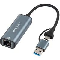 MicroConnect USB-C A to RJ45 network Gigabit Adapter