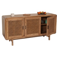 Mendler Sideboard HWC-M47, Schrank Kommode Highboard Anrichte, Staufächer, Rattan