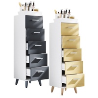 VCM Badmöbel Midischrank Badregal Badschrank Badezimmer Kommode 5 Schubladen