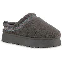 VAN HILL Damen Pantoffeln in Grau,