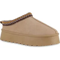 VAN HILL Damen Pantoffeln in Beige