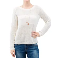 Only Onlgeena Xo L/S KNT Noos Pullover,Weiß (Cloud Dancer),42