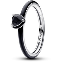 Pandora ME Schwarzes Chakra Herz Ring aus Sterling-Silber mit