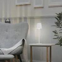 Paul Neuhaus Outdoor-Tischleuchte weiß inkl. LED mit Touchdimmer wiederaufladbar