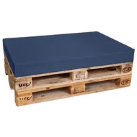 TexDeko Palettenkissen für Europalette 120x80x12cm Loungekissen Palettenpolster wasserabweisend (Blau)