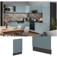 Vicco Geschirrspülerblende Küchenmöbel R-Line Solid Anthrazit Blau Grau 45