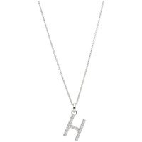 Smart Jewel Kette Buchstabe H mit Zirkonia Steine, Silber