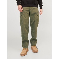 JACK & JONES Cargohose JPSTKARL JJHARLOW CARGO NOOS grün