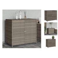 VidaXL Gartenschrank Grau 83x45x76 cm Poly Rattan