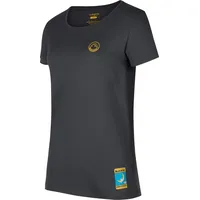 La Sportiva Climbing on the Moon T-shirt Women carbon/giallo