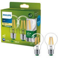 Philips Classic LED Lampe mit 40W, E27 Sockel, Klar,