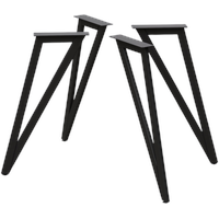 Holz4home holz4home® Dreieck Tischgestell Metall schwarz Set aus 4