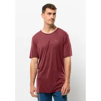 Jack Wolfskin Mola Kurzarm-t-shirt - Deep Ruby - M