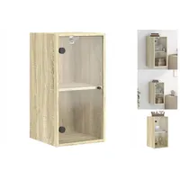 VidaXL Wandschrank mit Glastüren Sonoma-Eiche 35x37x68,5 cm - Braun