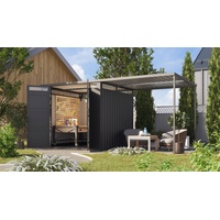 Karibu Metall Gartenhaus Superline 2 im Set mit Anbaudach