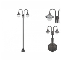 VidaXL Garten-Pollerleuchte E27 220 cm Aluminium 2-Laterne Bronze