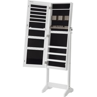 Songmics Schmuckschrank, Spiegelschrank stehend, mit 2 separaten Make-up Organizern,