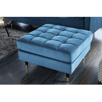 Riess-Ambiente Hocker COZY VELVET - 80cm petrol blau gold