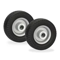 Relaxdays Rad für Roller, E-Scooter, 6x2, 2er Set, Vollgummi,