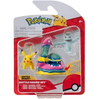 Pokémon Battle Figure Set Pikachu, Machollo, Alola-Sleimok, offizielles Figuren