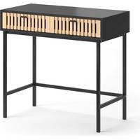 Vicco Schreibtisch Arbeitstisch BAMBOO Schwarz/Bambus braun|schwarz