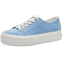 TAMARIS Damen Sneaker Low Textil Vegan; LIGHT BLUE/blau; 38