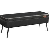 VASAGLE Sitzbank LOM074B01 schwarz Kunstleder 120,0 cm