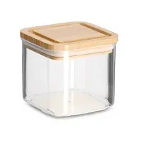 Zeller Vorratsdose mit Bambusdeckel, Kunststoff, transparent, 500ml