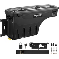 Vevor LKW-Bett Staukasten, Abschließbarer Deckel, Wasserdichter ABS-Radkasten Werkzeugkasten 6,6