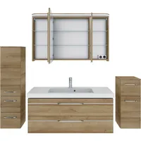 Saphir »Balto Sprint 4-teilig, Mineralmarmor-Waschtisch mit LED-Spiegelschrank«, 5 Türen,