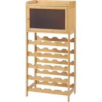 [en.casa] Weinregal Gjerstad 100x47x28cm Bambus Natur