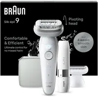 Braun Silk-épil 9 9-341 Weiß/Silber