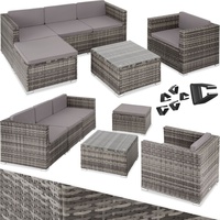 Tectake Rattan Lounge, für 4 bis 5 Personen widerstandsfähig