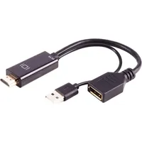 ShiverPeaks -BASIC-S--Adapter-HDMI-A Buchse auf DisplayPort Stecker, 4K60Hz, 20cm